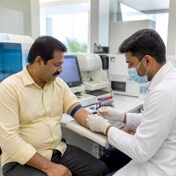 Blood and urine sample collection