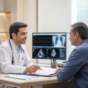 Cardiologist doctor consultation
