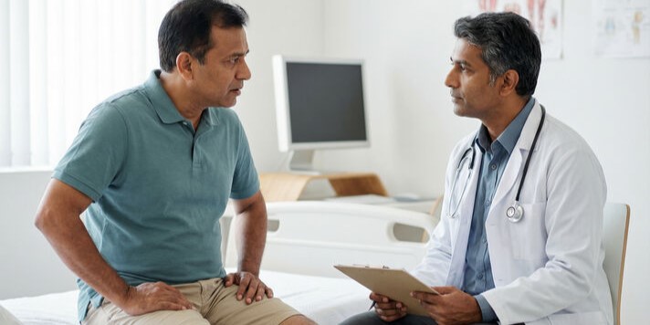 Dr. Aditya Ekbote consulting a patient at Vakratunda Hospital