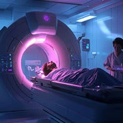 MRI brain scan procedure for accurate neurological diagnosis in hospital radiology department