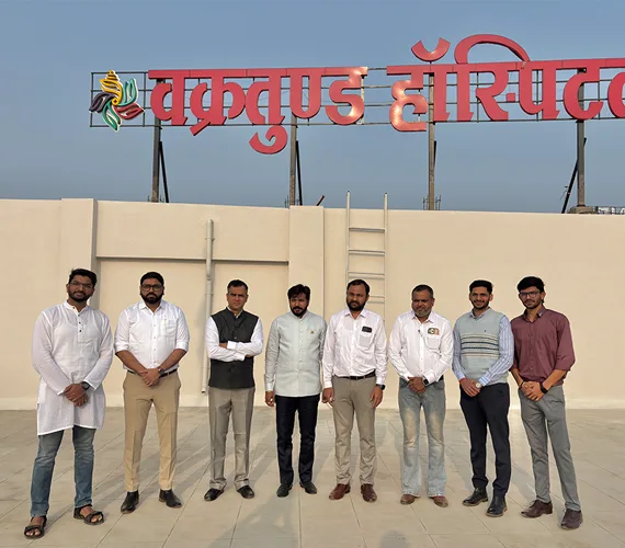 Doctors celebrating Republic Day at Vakratunda Hospital