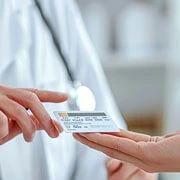 Hospital insurance desk assisting patient with cashless treatment approval in Nashik